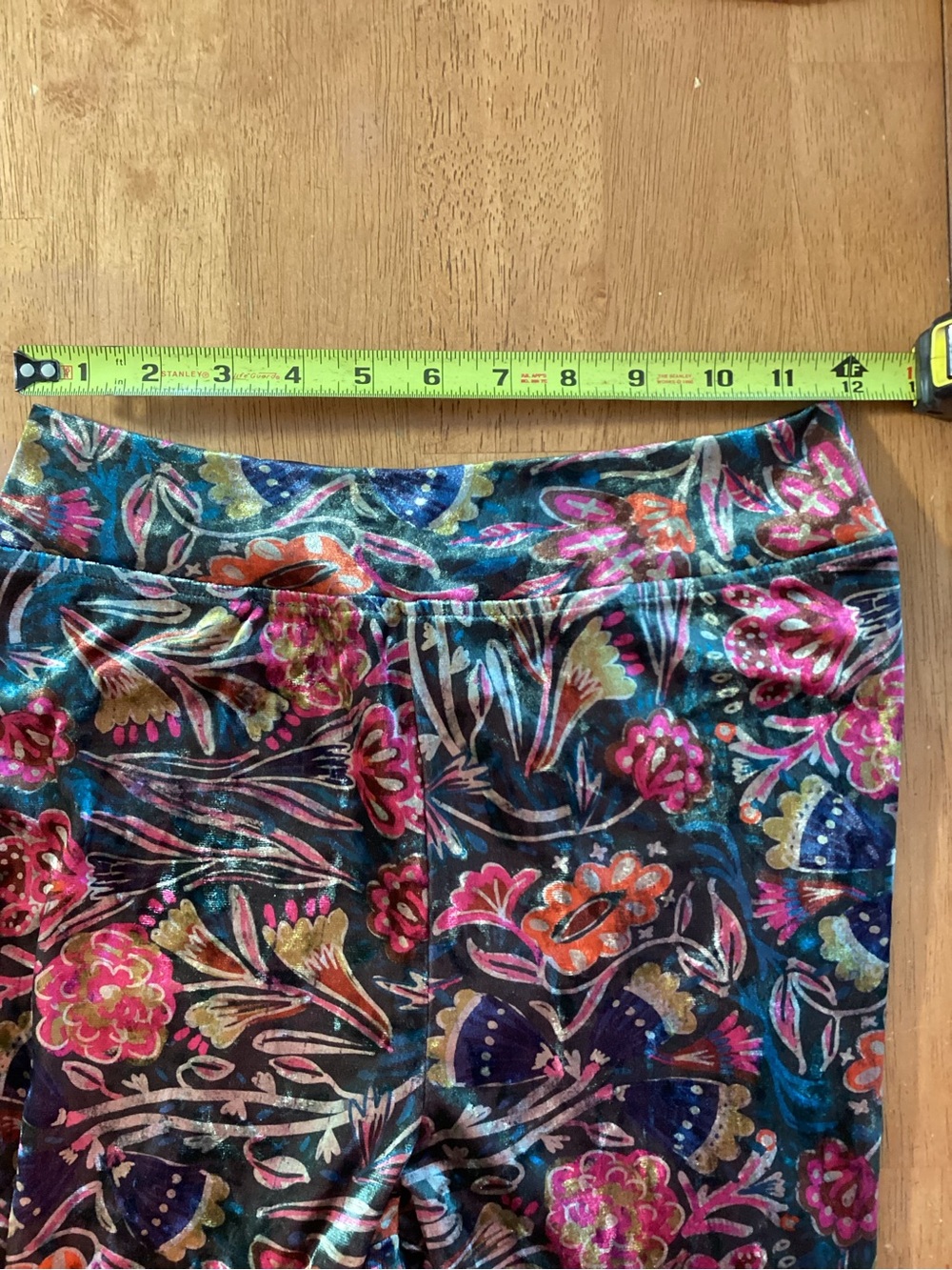 Natural Life Velvet Floral Bootcut Lounge Pants High Rise Stretchy - M - NWT! - Picture 9 of 12